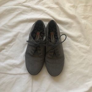 Gray Suede Oxfords